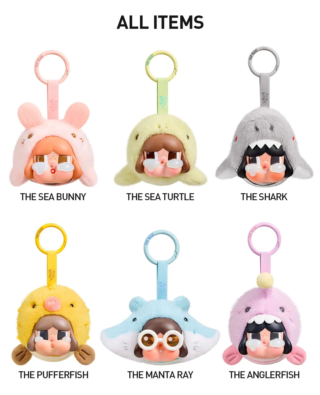 CRYBABY Cry Me An Ocean Series - Vinyl Plush Pendant